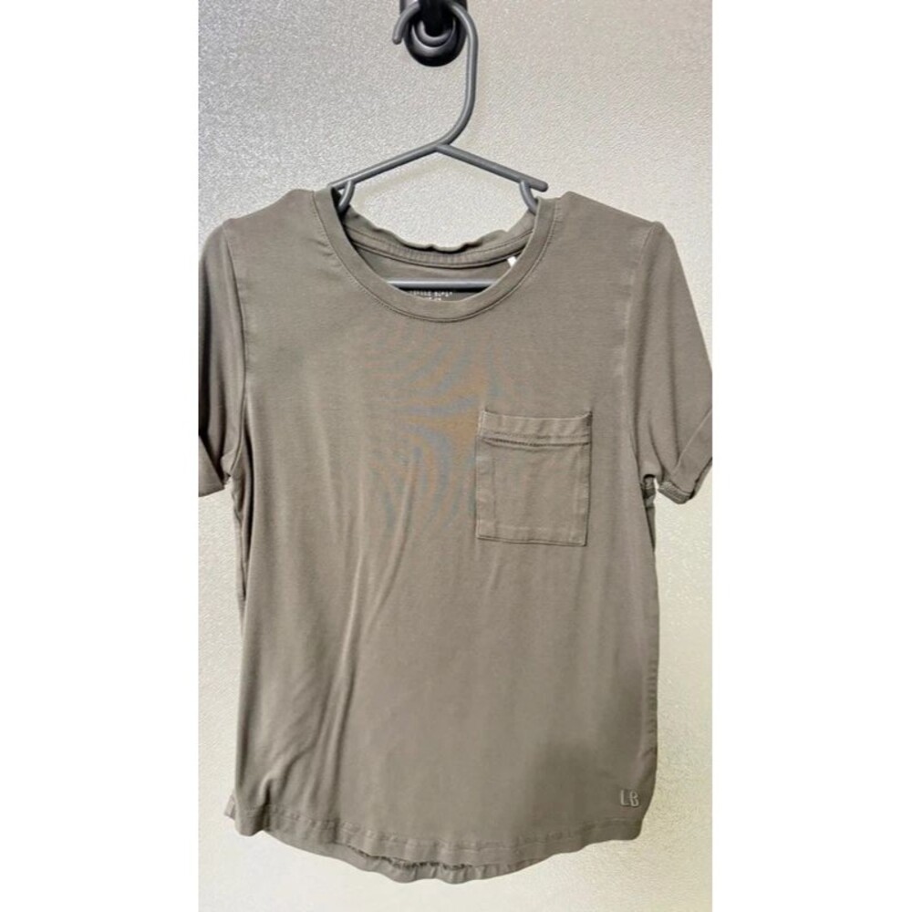 Little bipsy army green bamboo tee 4-5t